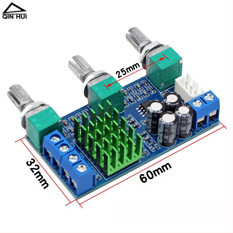 TPA3116D2 Διπλού Καναλιού Πλακέτα Ψηφιακού Ενισχυτή Ισχύος, 2×80W, Ρύθμιση Μπάσου, Ενσωματωμένος NE5532 Οπ-Ενισχυτής
