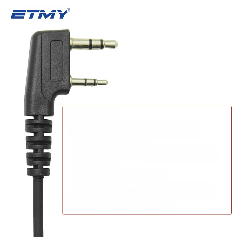 Vezetékes in-ear headset walkie-talkie, 3,5 mm egyenes dugó, mikrofonnal, 152,4 cm kábel