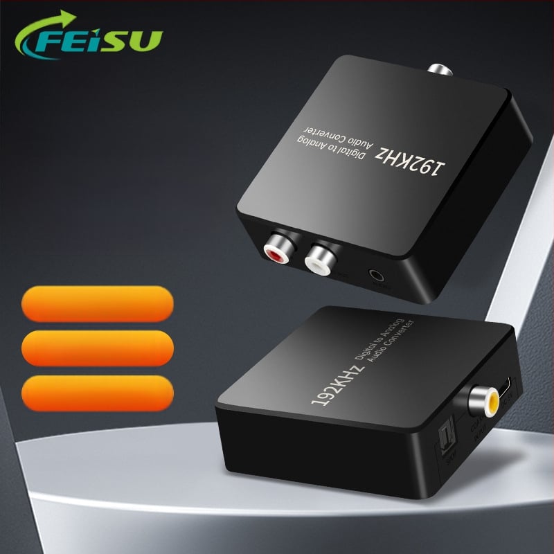 Koaksiālais/optiskais ievads uz 3,5 mm AUX adapteris TV skaļruņiem ar Dolby Digital un DTS 5.1 atbalstu