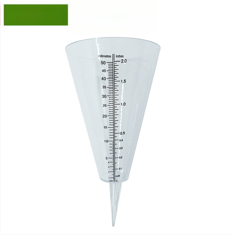 Κωνικός μετρητής βροχής κήπου, PS υλικό, διαφανής, εγκατάσταση με βύσμα, διαστάσεις 100×215 mm, HF 039, Yuyao Zhejiang