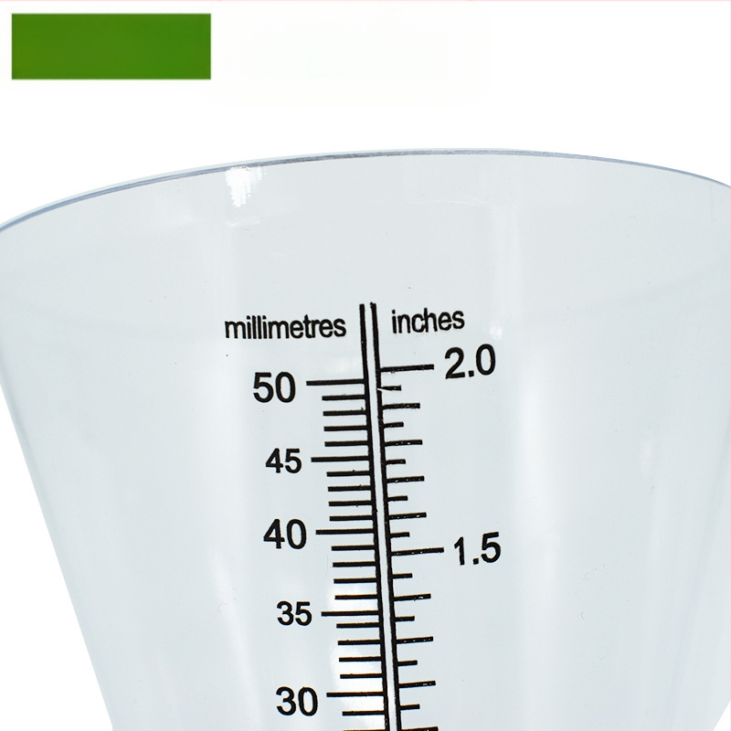 Κωνικός μετρητής βροχής κήπου, PS υλικό, διαφανής, εγκατάσταση με βύσμα, διαστάσεις 100×215 mm, HF 039, Yuyao Zhejiang