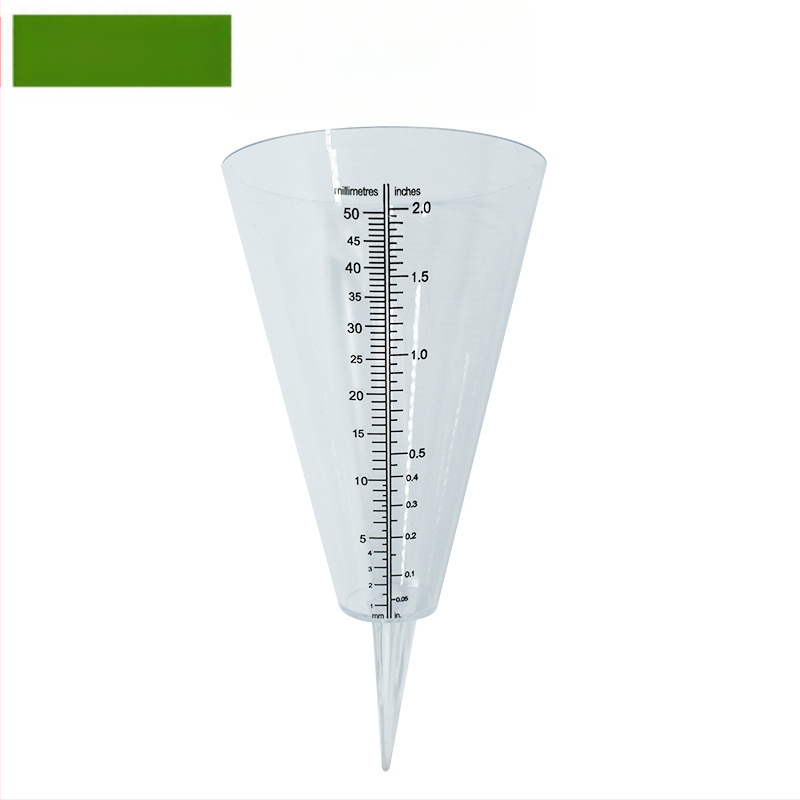 Κωνικός μετρητής βροχής κήπου, PS υλικό, διαφανής, εγκατάσταση με βύσμα, διαστάσεις 100×215 mm, HF 039, Yuyao Zhejiang