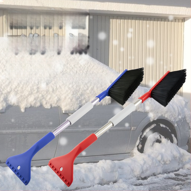Automobiļa divpusēja sniega suka un ledus skrāpe, plastmasa, manuāla darbība