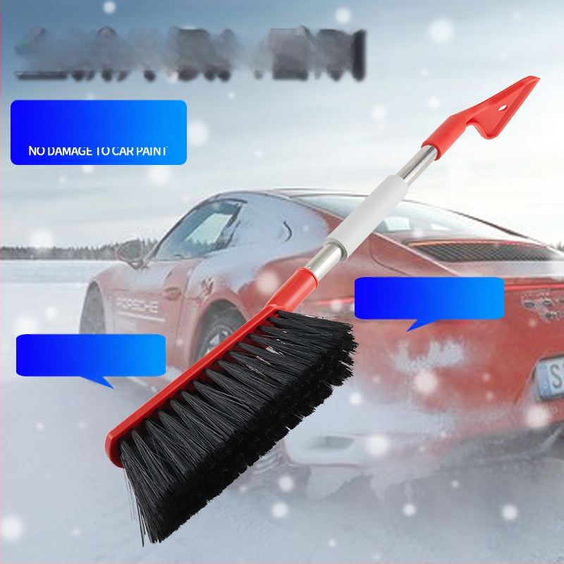 Automobiļa divpusēja sniega suka un ledus skrāpe, plastmasa, manuāla darbība