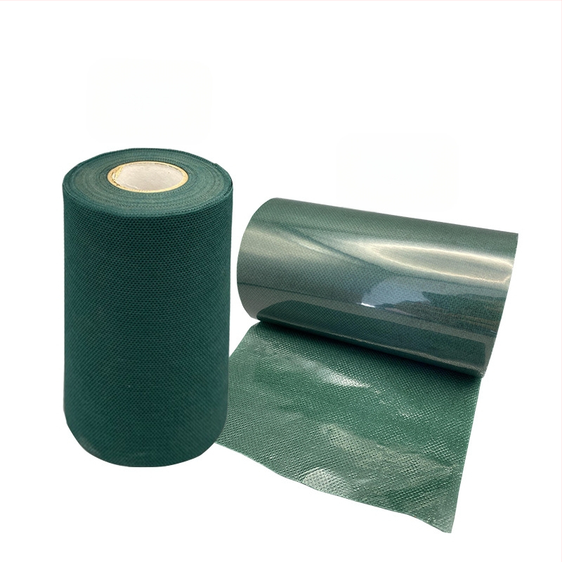 Zāliena šuvju lente ar auduma pamatni, karstās kausējamās līmes bāze, 500 μm biezums, temperatūras diapazons 0-60 °C, piemērota zāliena savienošanai