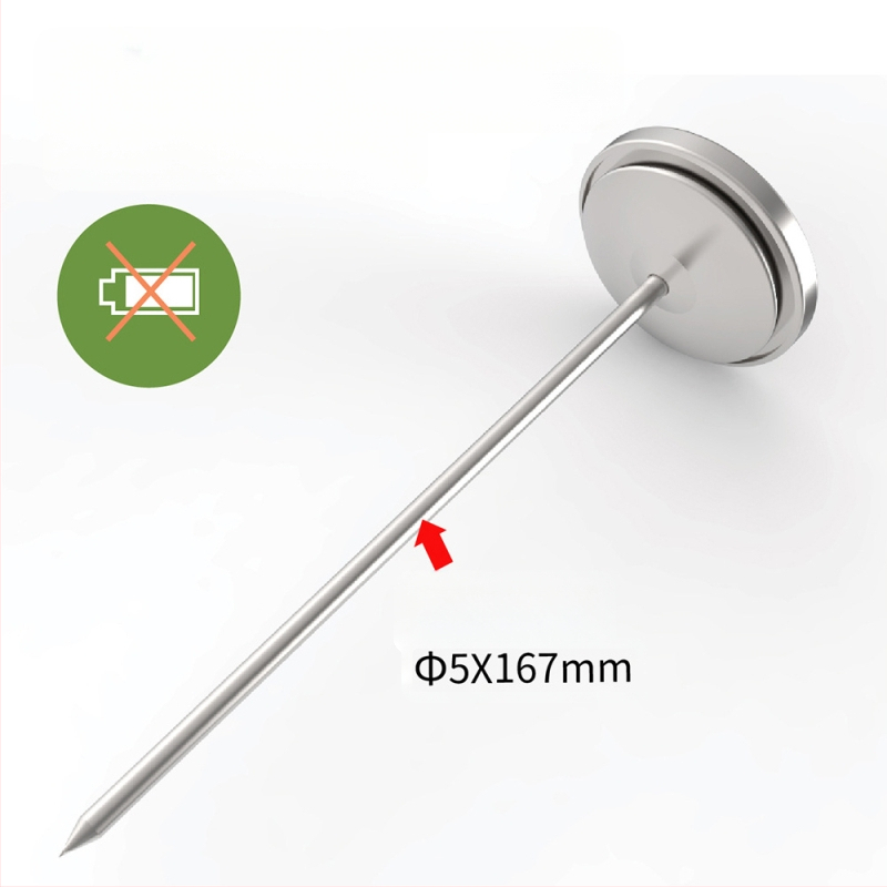 Termometru de sol din oțel inoxidabil pentru grădină, impermeabil, fără baterie, 0–30°C, rezoluție 2.5°C, Kaitai KT
