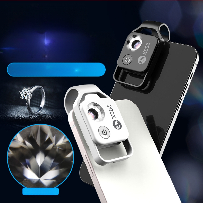 APEXEL ms002 Mobiliojo telefono mikroskopas su 200x didinimu, LED apšvietimas, CPL objektyvas, HD nešiojama kamera Apple iPhone