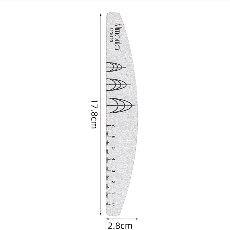 Klimonla Λίμα νυχιών διπλής όψεως με επεκτεινόμενη κλίμακα μέτρησης, τραχύς άμμος σε ράβδο για λίμα νυχιών