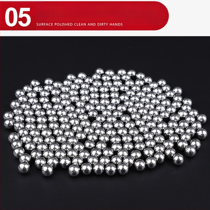 Лък за прашка – стоманени топчета, твърди, лъскав завършек, 100 бр. в пакет, повърхност без прецизна обработка