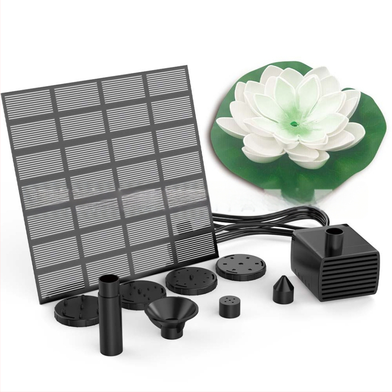 Solarna fontana pumpa set s lotus mlaznicom - kabelski pogon, monokrystalni materijal, porijeklo Guangdong