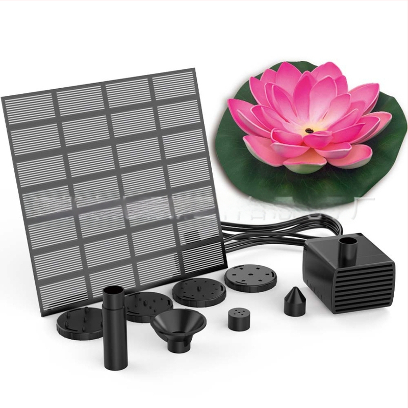 Solarna fontana pumpa set s lotus mlaznicom - kabelski pogon, monokrystalni materijal, porijeklo Guangdong