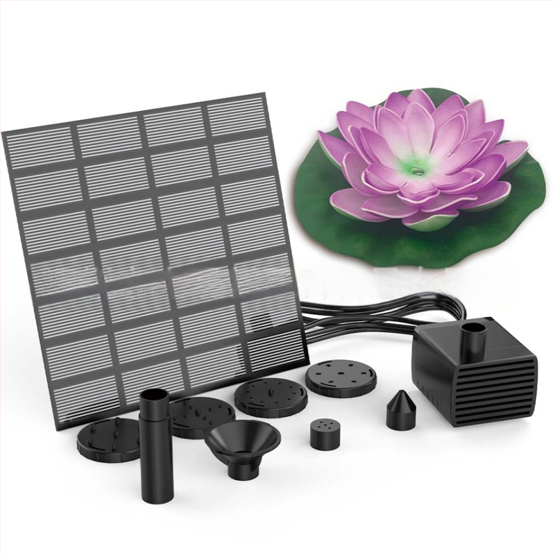 Solarna fontana pumpa set s lotus mlaznicom - kabelski pogon, monokrystalni materijal, porijeklo Guangdong