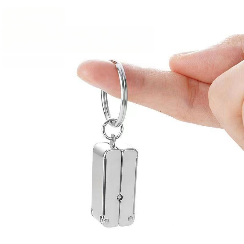 Nagų kirpimo žnyplutė – mini sulankstoma, nešiojama, iš nerūdijančio plieno, plokščia burna