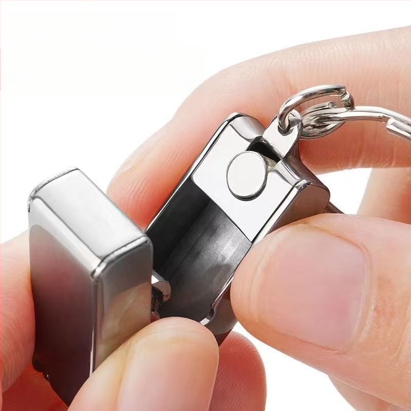 Nagų kirpimo žnyplutė – mini sulankstoma, nešiojama, iš nerūdijančio plieno, plokščia burna