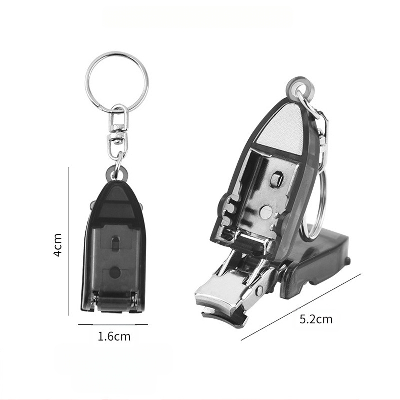 Huarui nagų žirklės, nešiojamos, plokščiu burnos dizainu, medžiaga: plastikas + nerūdijantis plienas, visuotinė naudojimas