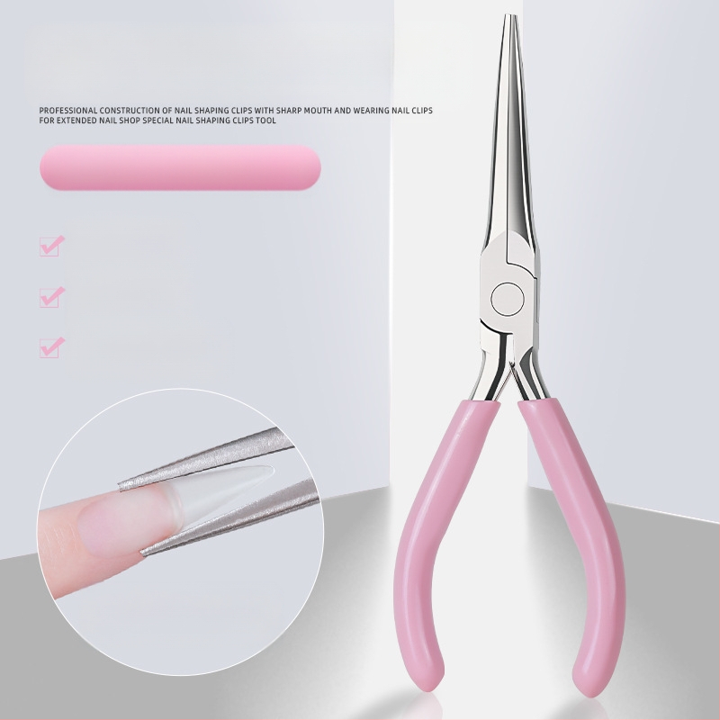 Оформящи клещи за нокти с остри челюсти – инструмент за удължаване на нокти за маникюрни салони, неръждаема стомана, Tide (Beauty), OEM