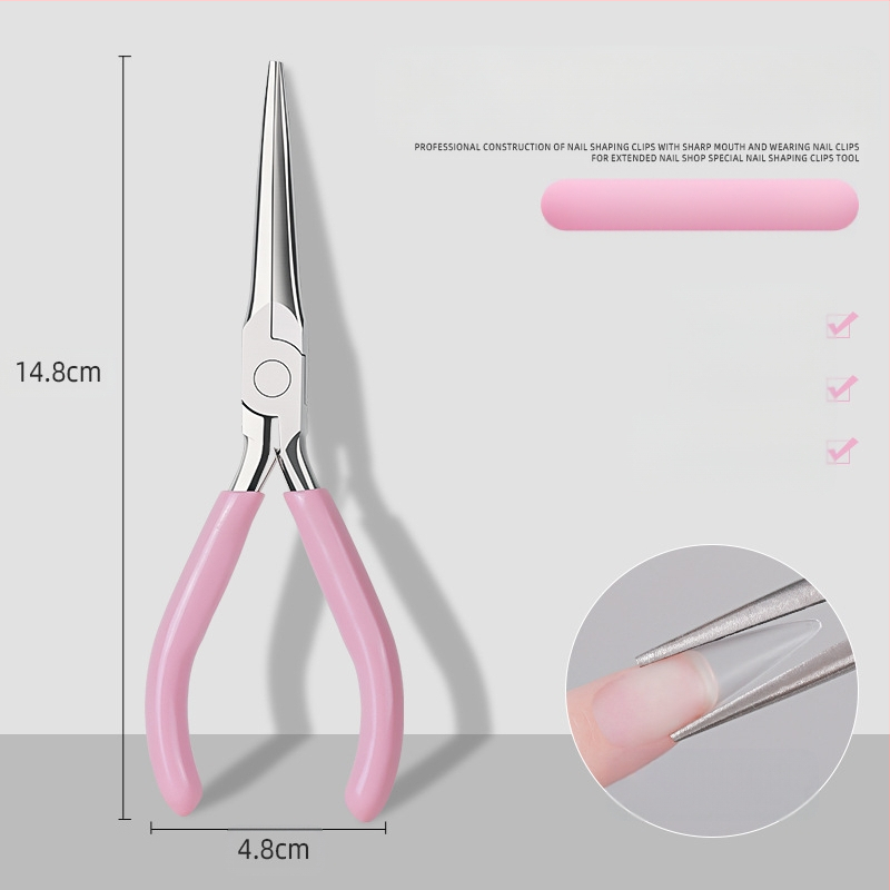 Оформящи клещи за нокти с остри челюсти – инструмент за удължаване на нокти за маникюрни салони, неръждаема стомана, Tide (Beauty), OEM