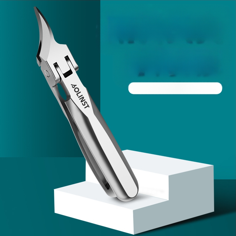 Nerūdijančio plieno nagų kirpimo replė su nuolydžiu galu, nešiojamas manikiūro įrankis namų naudojimui