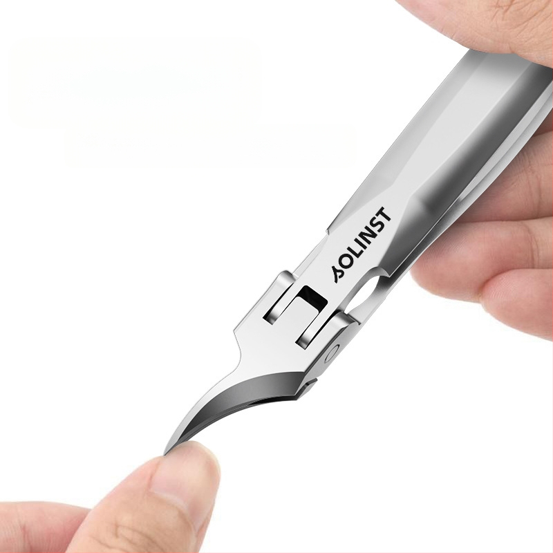 Nerūdijančio plieno nagų kirpimo replė su nuolydžiu galu, nešiojamas manikiūro įrankis namų naudojimui