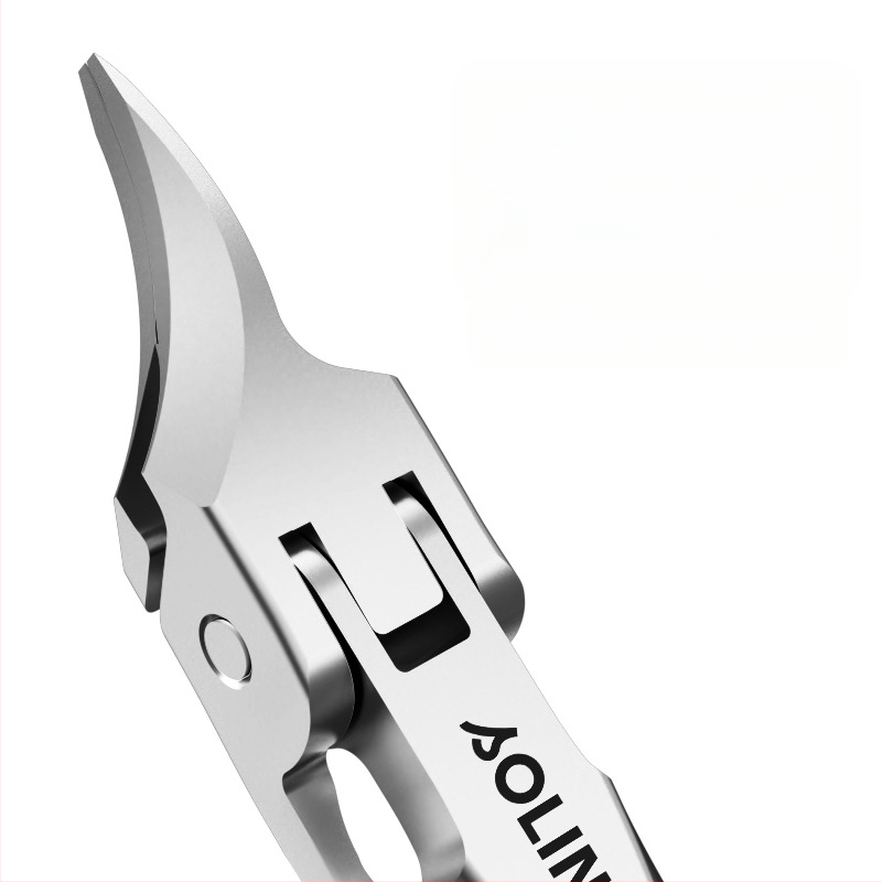 Nerūdijančio plieno nagų kirpimo replė su nuolydžiu galu, nešiojamas manikiūro įrankis namų naudojimui