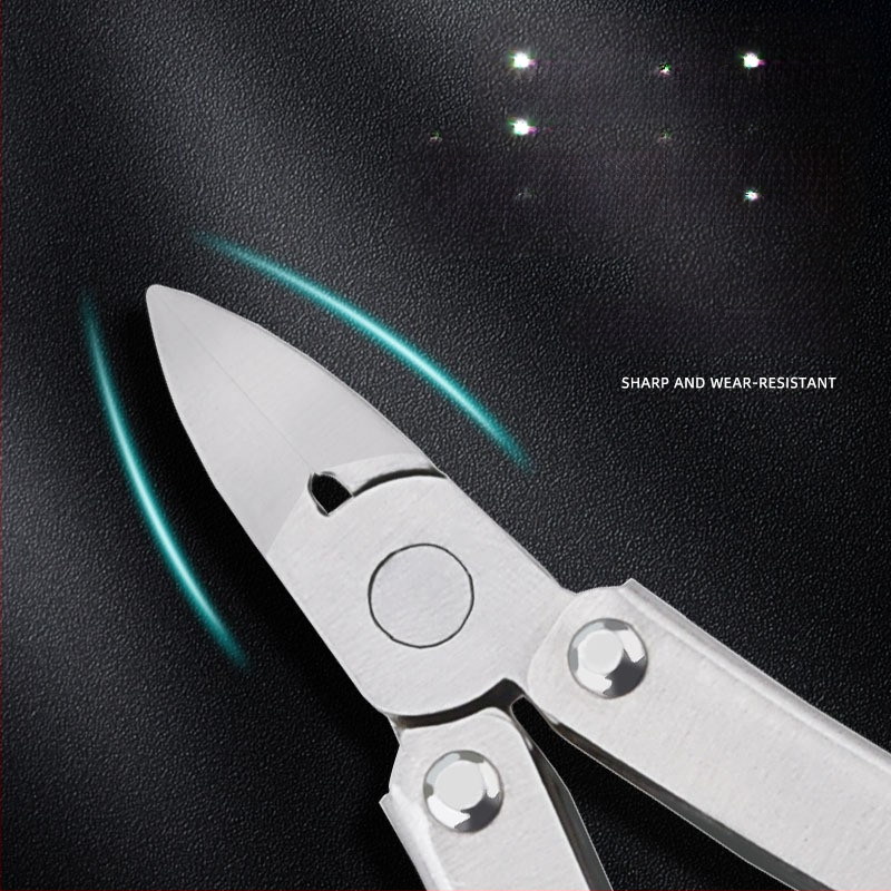 Daugiafunkcinės nagų žnyplės su grioveliu – nerūdijantis plienas, vokiečio stiliaus pedikiūro įrankiai namų naudojimui