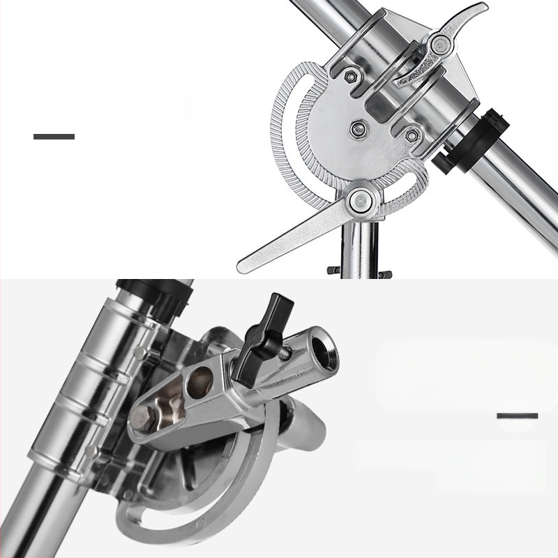 Zhijie κορυφαίο πλαίσιο φωτιστικού στούντιο, κράμα μαγνησίου, 35 mm οριζόντια ράβδος, γωνιακός βραχίονας στήριξης, βάρος 4.24