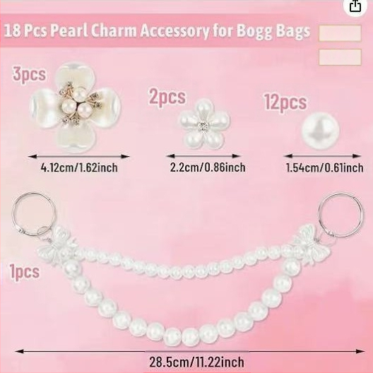 Somas aksesuārs ar pērļu ķēdi, modelis 6525, piemērots pludmales somām, visu gadu lietošanai