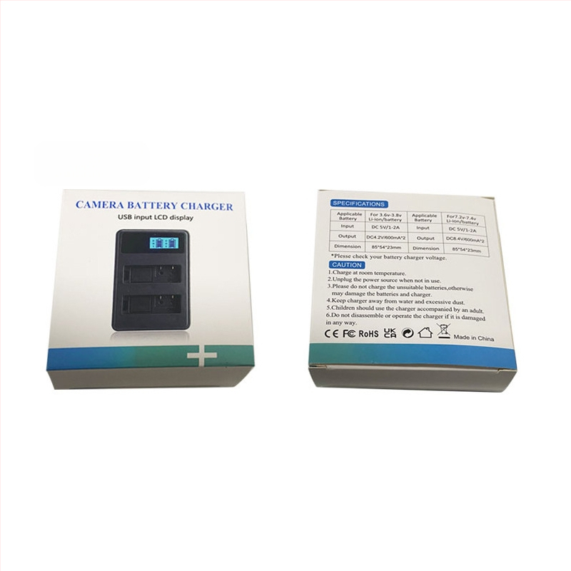 SEIVI Încărcător NP-FW50 cu ecran LCD Type-C, 8.4V 0.6A×2 pentru bateria Sony FW50