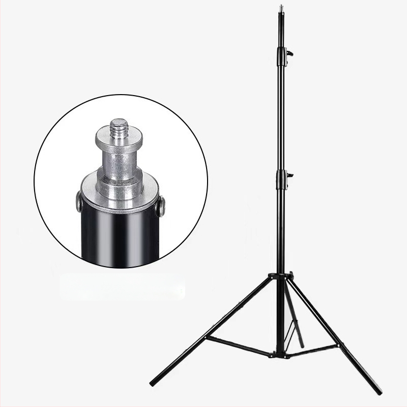 Στήριξη λάμπας φωτογράφισης με θήκη κινητού, υλικά: κράμα αλουμινίου + σίδηρος + πλαστικό; μεταφορική ικανότητα 10 kg; 3 τμήματα; διάμετρος σωλήνα 24/27/31 mm; βάρος 1,5 kg