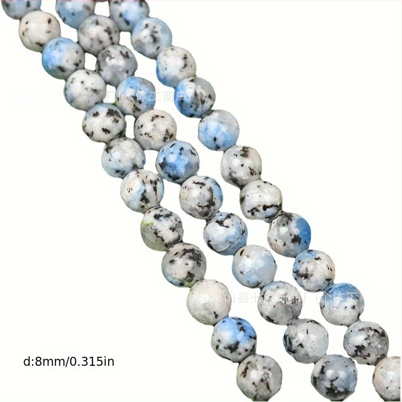 Perle Baroc rotunde – Mărgele din piatră pentru brățară, aproximativ 45 pe șnur