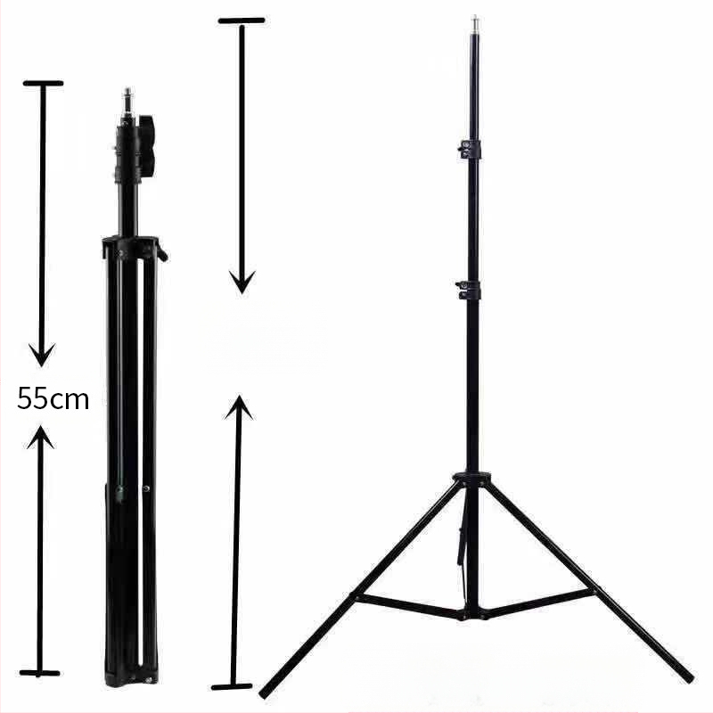 1,6 m μεταλλικό τηλεσκοπικό τρίποδο βίντεο και στήριξη φωτισμού για λήψεις, ύψος εργασίας 1,6 μ, κλειστό ύψος 55 εκ