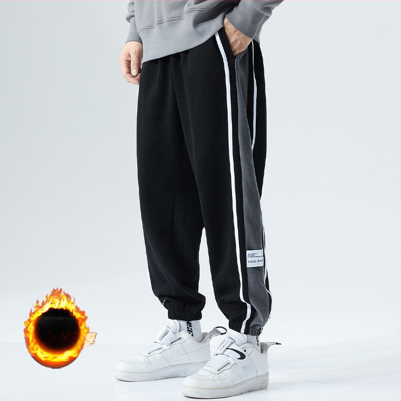 Спортни панталони с поларена подплата, удебелени, свободна кройка, средно висока талия, полиестер 96% / спандекс 4%