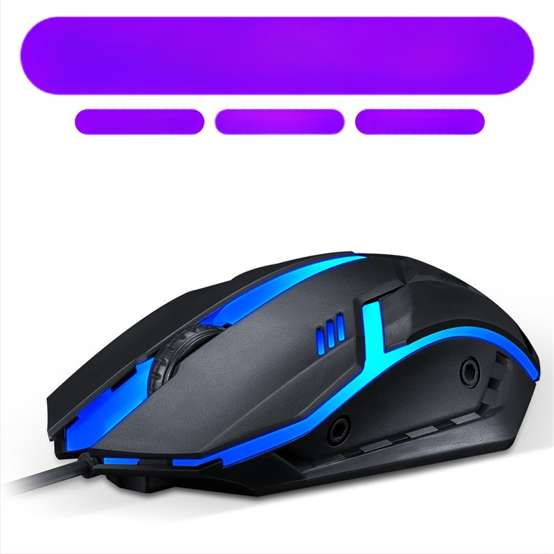 USB кабелна оптична мишка, 1600dpi, 3 бутона, модел H15 с подсветка