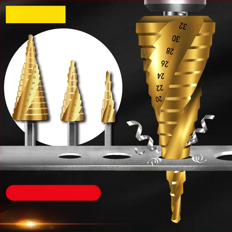 Persia Стъпково свредло, пагодова форма, неръждаема стомана с висока твърдост, универсално пробиване, многофункционално