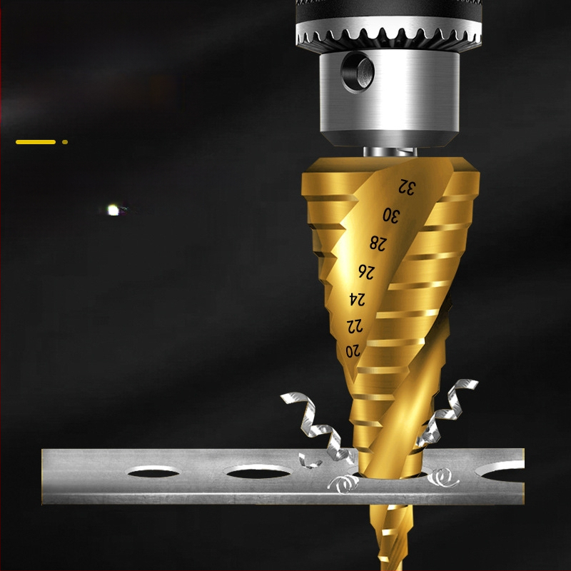Persia Стъпково свредло, пагодова форма, неръждаема стомана с висока твърдост, универсално пробиване, многофункционално