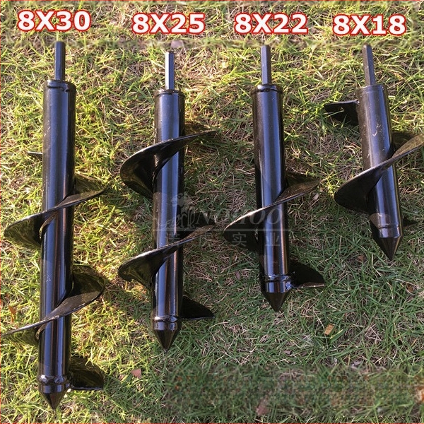 Nuohu бур за почва с винтов прът – манганова стомана, стоманен шнек, 0.5 кг, персонализирана обработка