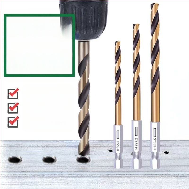 Σετ 13 τεμάχια τρυπανιών με εξάγωνο άξονα, από ατσάλι υψηλής ταχύτητας (HSS), ανθεκτικό και υψηλής ποιότητας