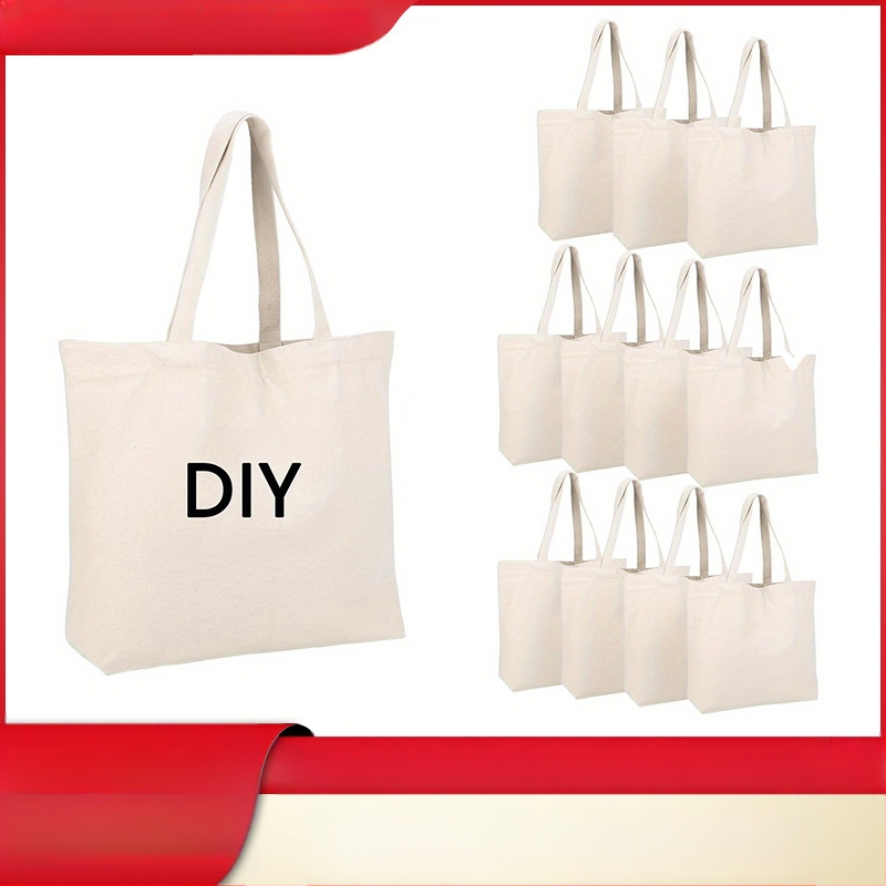 Drobėtas tote krepšys su šilumos perkėlimo spauda, studentams skirtas pirkinių krepšys, pečių arba rankinis nešiojimas