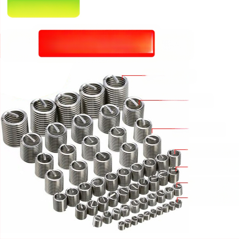 Комплект навивни вложки от 304 неръждаема стомана, диапазон M3×2D–M12×2D, съгласно ASME/ANSI B18.13.1M-2-2003