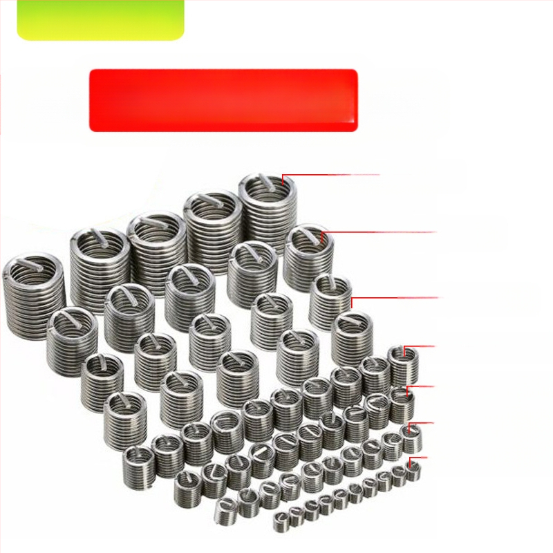 Комплект навивни вложки от 304 неръждаема стомана, диапазон M3×2D–M12×2D, съгласно ASME/ANSI B18.13.1M-2-2003