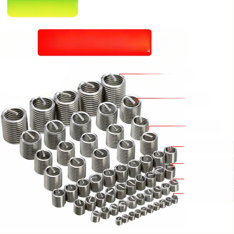 Комплект навивни вложки от 304 неръждаема стомана, диапазон M3×2D–M12×2D, съгласно ASME/ANSI B18.13.1M-2-2003