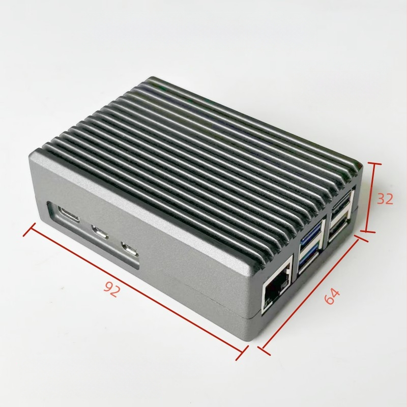 Кейс за Raspberry Pi 5 с алуминиев сплав за пасивно охлаждане (Материал: алуминиев сплав; Охлаждане: пасивно; Модел: 5-то поколение охлаждащ корпус; Марка: SYS)