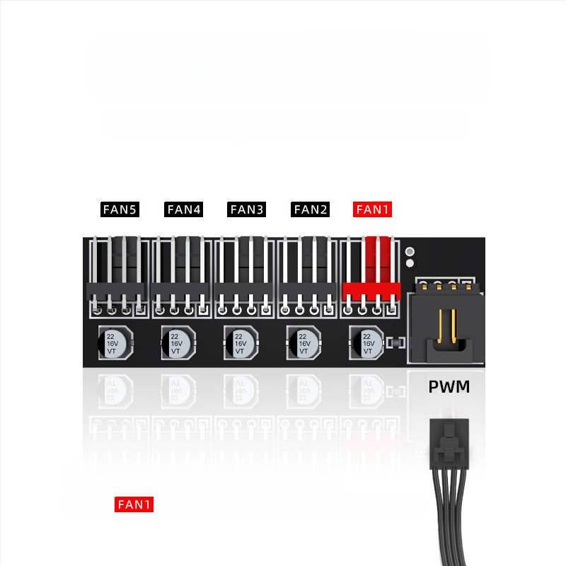 Хъб за вентилатори на корпуса, модел YB1028, пуснат през 2024 г.