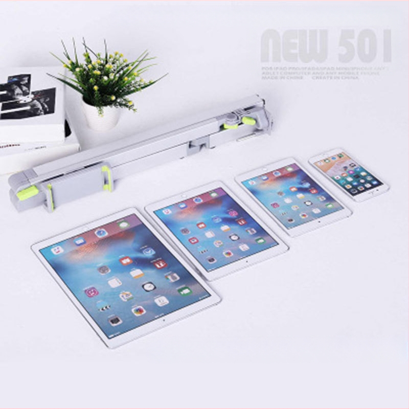 Стойка до леглото за таблети и телефони, подова, въртяща се и телескопична