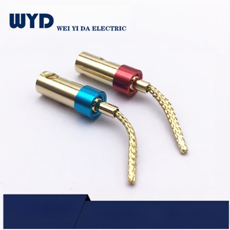 Weiweida Ακουστικό/Βίντεο βύσμα – βύσμα μπανάνας χωρίς συγκόλληση, πλεγμένος χαλκός, επιχρυσωμένος επαφές, εύρος θερμοκρασίας λειτουργίας 10