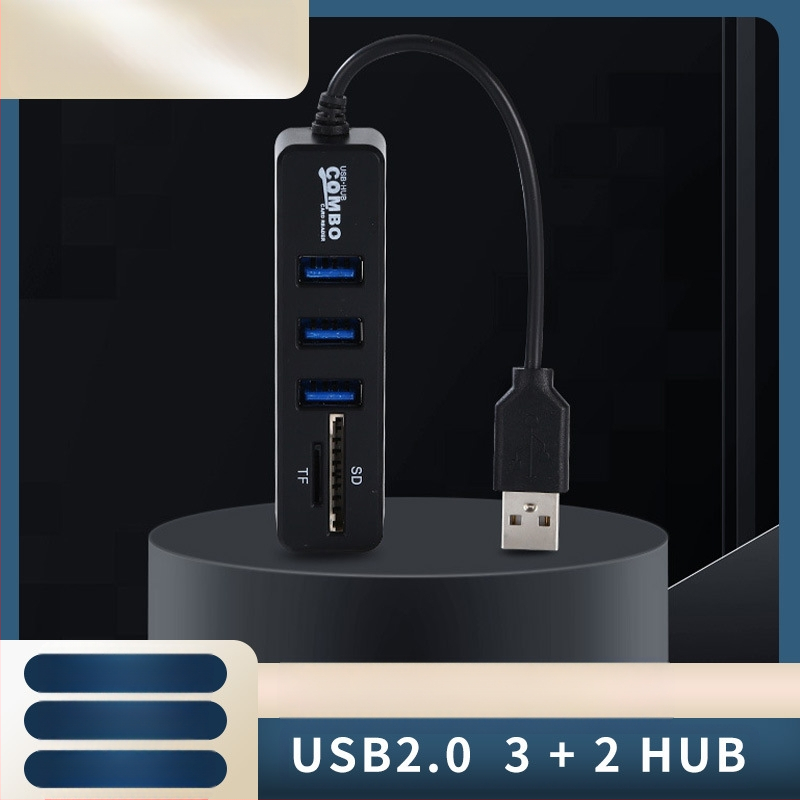JDL 5-in-1 USB 2.0 docking stotis su SD/TF kortelių skaitytuvu