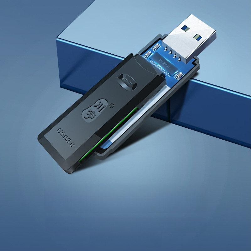 C396 USB 3.0 aukštos spartos 2-in-1 kortelių skaitytuvas TF/SD