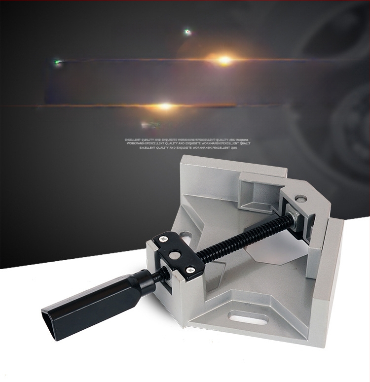 Алуминиев ъглов клип със единична дръжка, 90°, за дърводелство, DIY рамки, аквариуми и мебели