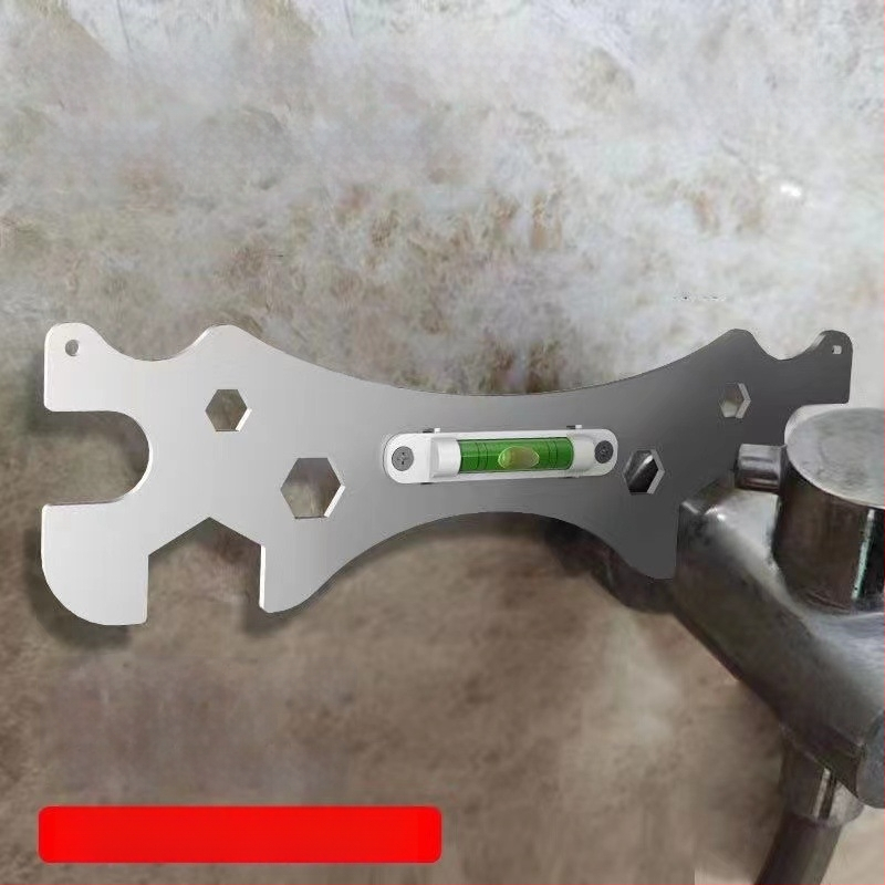 Ключ за душ и нивелир – двуфункционален инструмент, неръждаема стомана, матово покритие