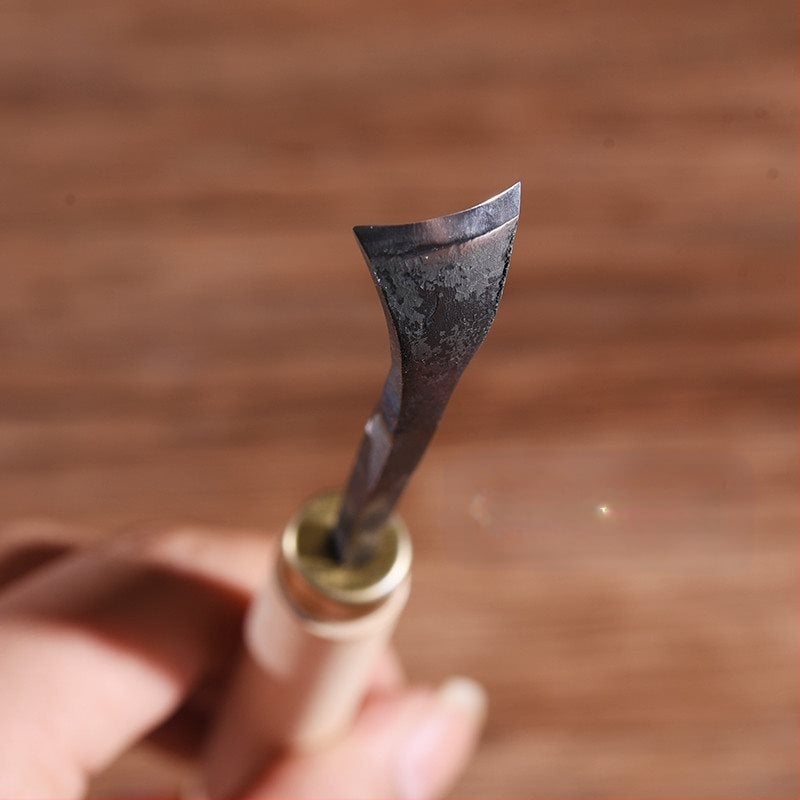 Medžio drožybos įrankiai, rankų darbo rinkinys šaukštams ir plokštėms, pasukama galva, apvalus peilis